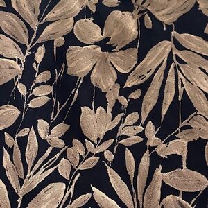 Bryn Walker Yael Folie D' Oro Jacquard Metallic Floral Print Top Size Small